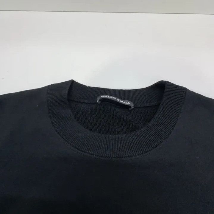 Balenciaga Balenciaga Logo Print Black Long Sleeve Sweatshirt Size US S / EU 44-46 / 1 - 7 Thumbnail