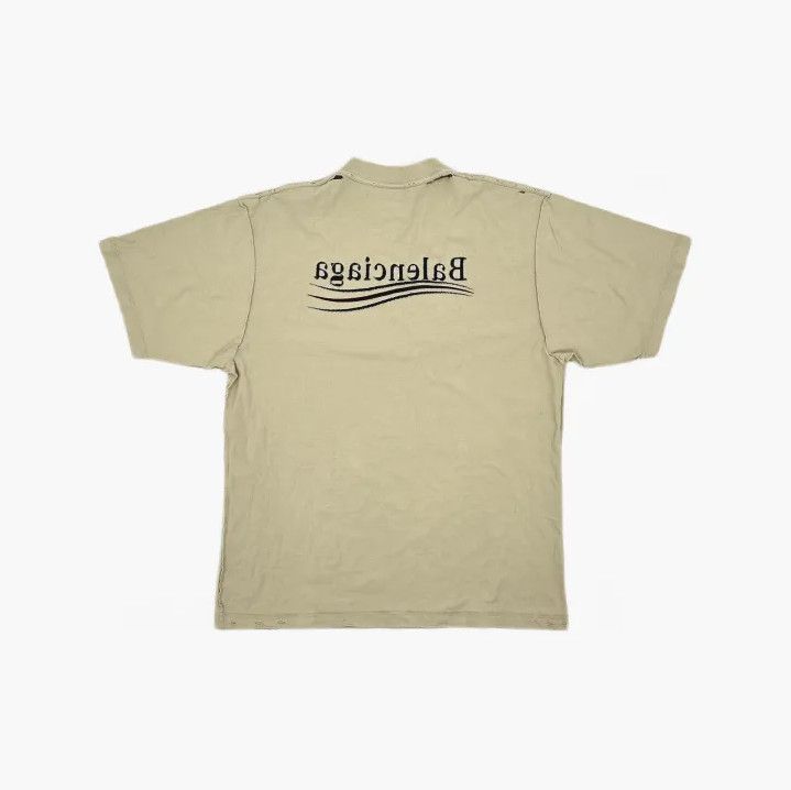 Balenciaga Balenciaga Logo Relaxed Fit Beige T-Shirt Size US XS / EU 42 / 0 - 3 Thumbnail