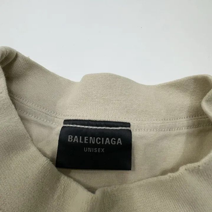 Balenciaga Balenciaga Logo Relaxed Fit Beige T-Shirt Size US XS / EU 42 / 0 - 6 Thumbnail