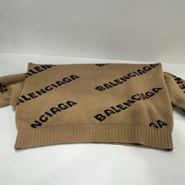 Balenciaga Balenciaga Logo Knit Wool Sweater for Men Size US M / EU 48-50 / 2 - 11 Thumbnail