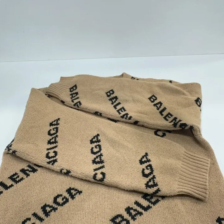 Balenciaga Balenciaga Logo Knit Wool Sweater for Men Size US M / EU 48-50 / 2 - 13 Thumbnail