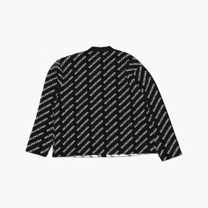 Balenciaga Balenciaga Black Letter Print Knit Cardigan Size US M / EU 48-50 / 2 - 3 Thumbnail