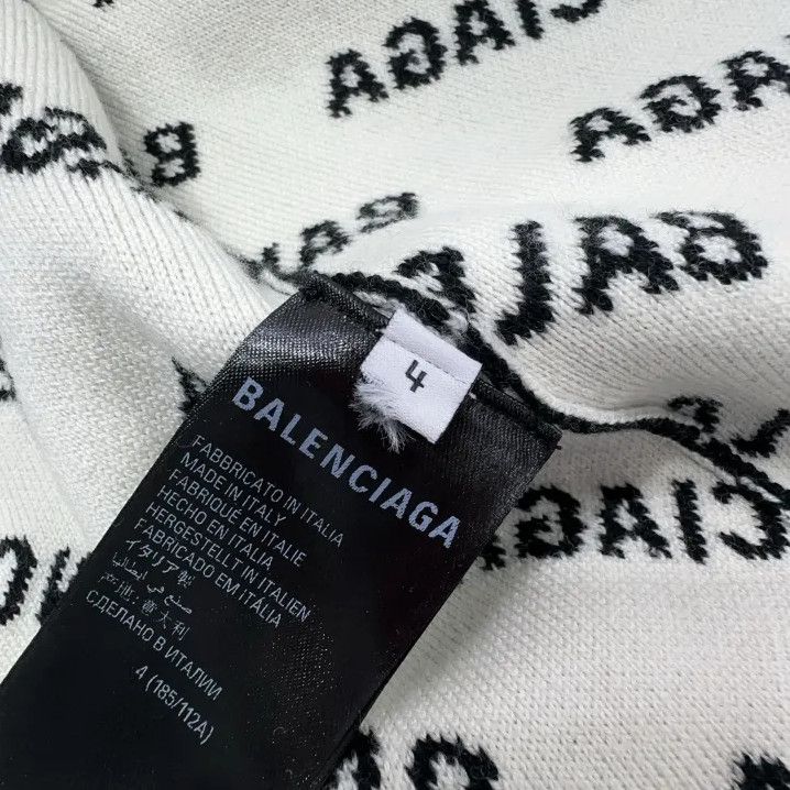 Balenciaga Balenciaga Black Letter Print Knit Cardigan Size US M / EU 48-50 / 2 - 6 Thumbnail