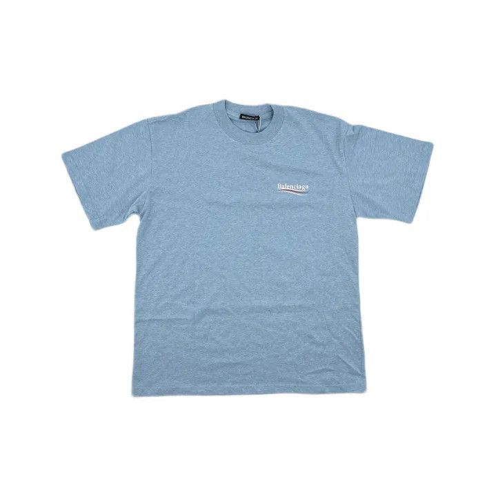 Balenciaga Balenciaga Blue Graphic Crew Neck Short Sleeve T-Shirt Size US M / EU 48-50 / 2 - 2 Thumbnail