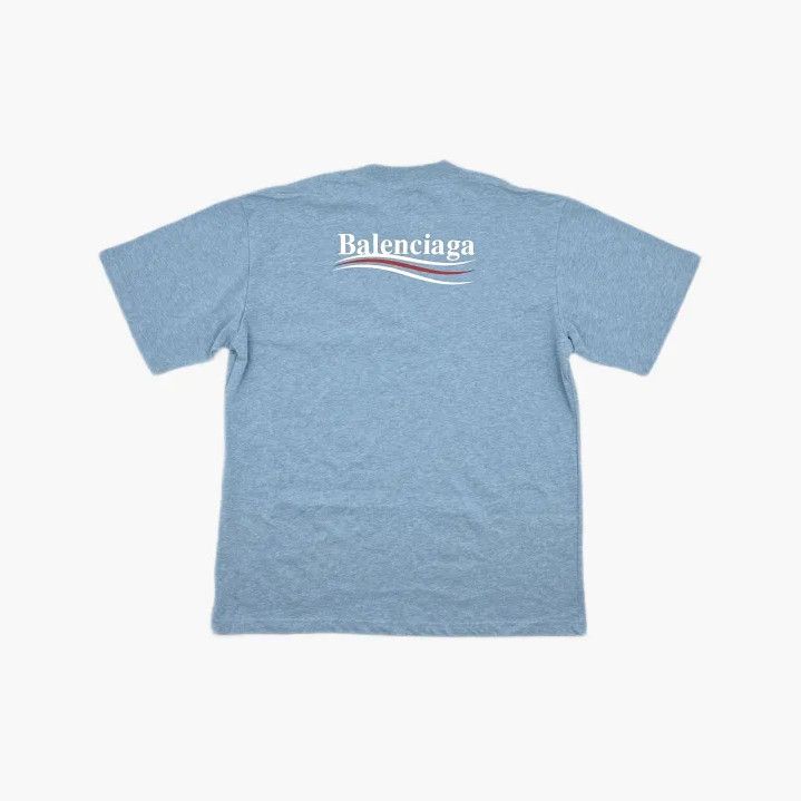 Balenciaga Balenciaga Blue Graphic Crew Neck Short Sleeve T-Shirt Size US M / EU 48-50 / 2 - 3 Thumbnail