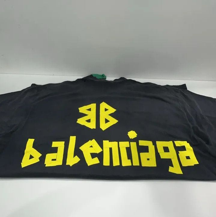 Balenciaga Balenciaga Black Logo Print Short Sleeve T-Shirt Size US L / EU 52-54 / 3 - 13 Thumbnail