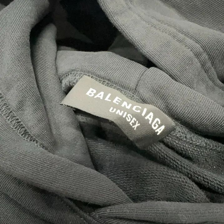 Balenciaga Balenciaga Logo Black Relaxed Long Sleeve Hoodie Size US L / EU 52-54 / 3 - 6 Thumbnail