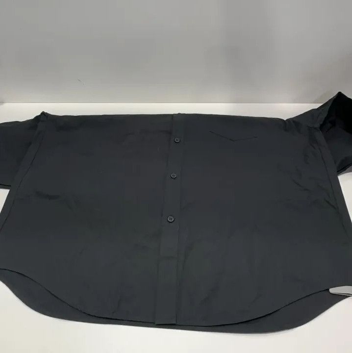 Balenciaga Balenciaga Black Large Fit Embroidered Long Sleeve Shirt Size US L / EU 52-54 / 3 - 8 Thumbnail
