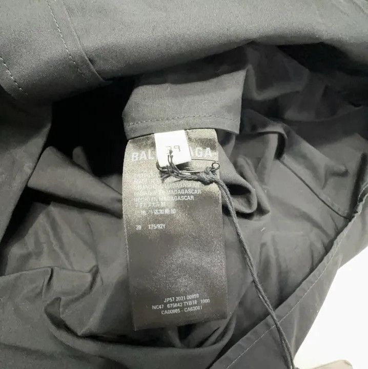 Balenciaga Balenciaga Black Large Fit Embroidered Long Sleeve Shirt Size US L / EU 52-54 / 3 - 4 Thumbnail