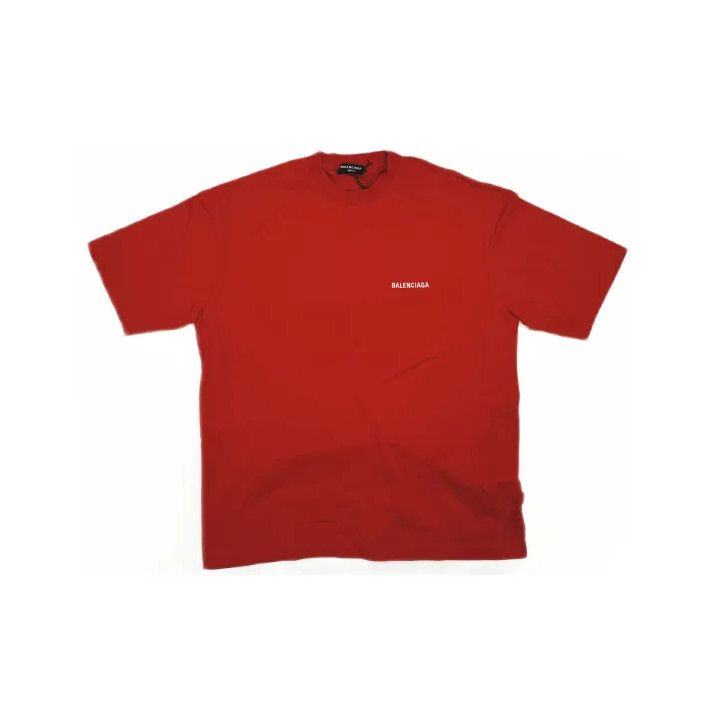 Balenciaga Balenciaga SS22 Logo Print Red Short Sleeve T-Shirt Size US M / EU 48-50 / 2 - 2 Thumbnail