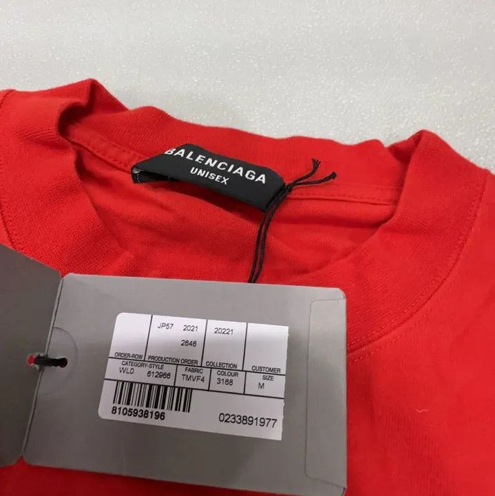 Balenciaga Balenciaga SS22 Logo Print Red Short Sleeve T-Shirt Size US M / EU 48-50 / 2 - 6 Thumbnail