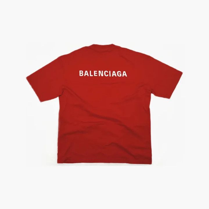 Balenciaga Balenciaga SS22 Logo Print Red Short Sleeve T-Shirt Size US M / EU 48-50 / 2 - 3 Thumbnail