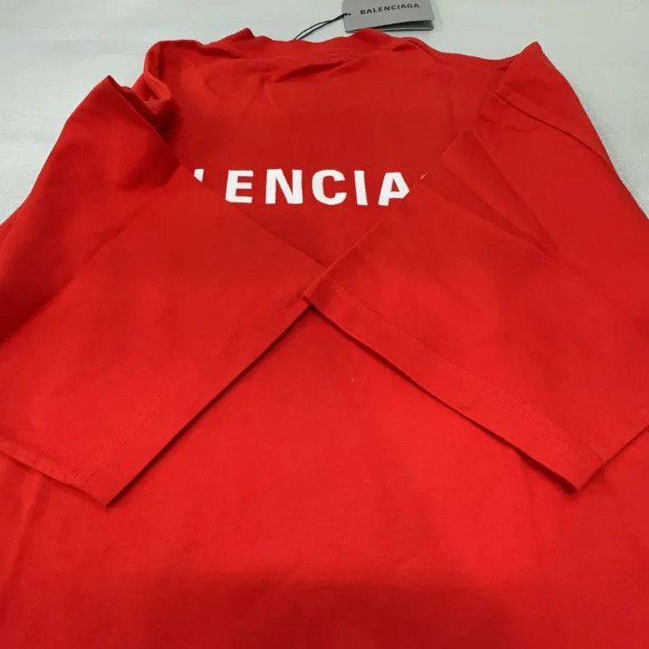 Balenciaga Balenciaga SS22 Logo Print Red Short Sleeve T-Shirt Size US M / EU 48-50 / 2 - 7 Thumbnail