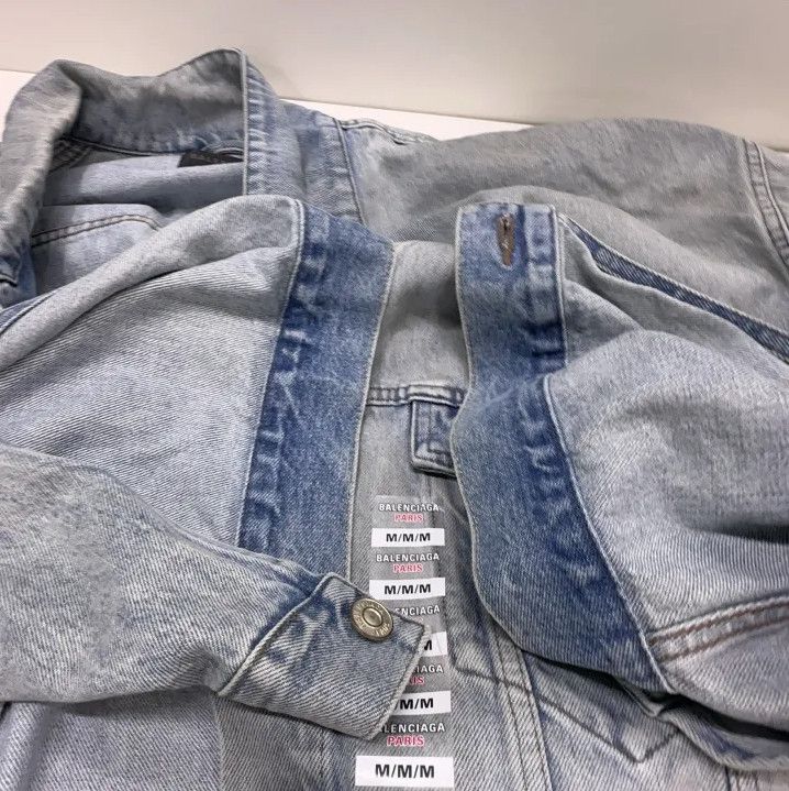 Balenciaga Balenciaga SS24 Blue Denim Jacket for All Size US L / EU 52-54 / 3 - 12 Thumbnail