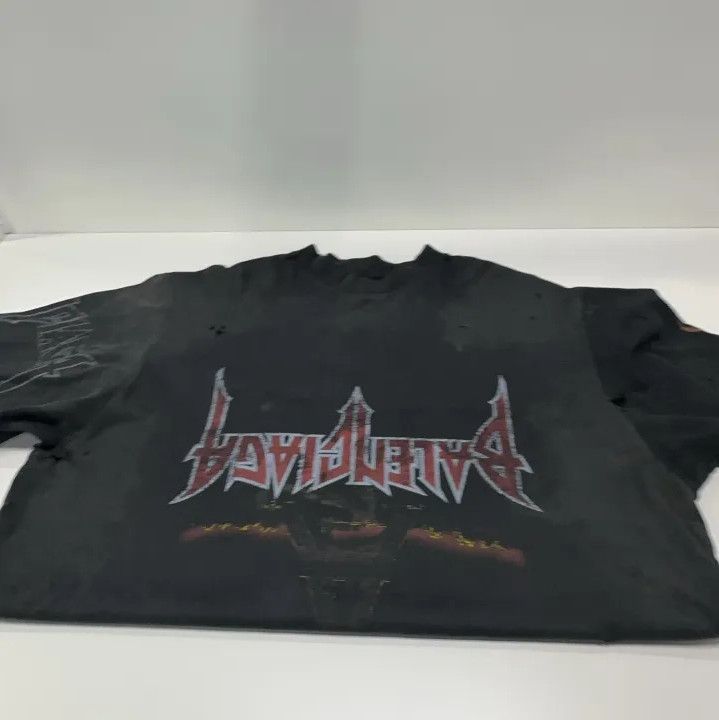 Balenciaga Balenciaga Black Graphic Short Sleeve T-Shirt Size US M / EU 48-50 / 2 - 8 Thumbnail