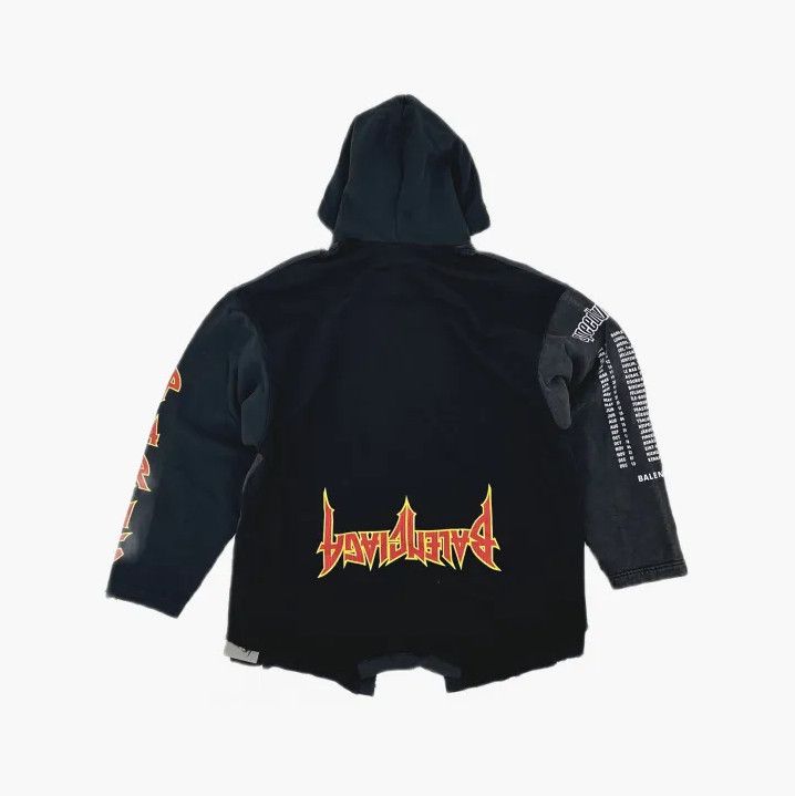 Balenciaga Balenciaga Black Logo Print Hooded Sweatshirt Size US S / EU 44-46 / 1 - 3 Thumbnail