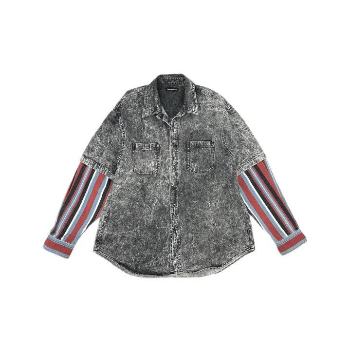 Balenciaga Balenciaga Casual Fashion Hybrid Shirt Jacket Size US M / EU 48-50 / 2 - 2 Thumbnail