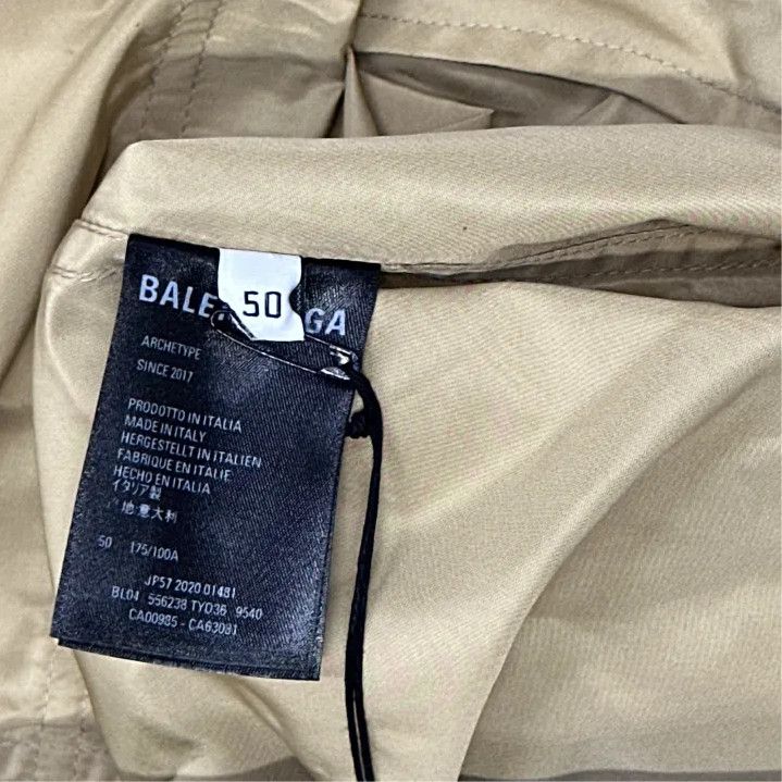 Balenciaga Balenciaga Khaki Logo-Back Jacket for Men Size US L / EU 52-54 / 3 - 4 Thumbnail