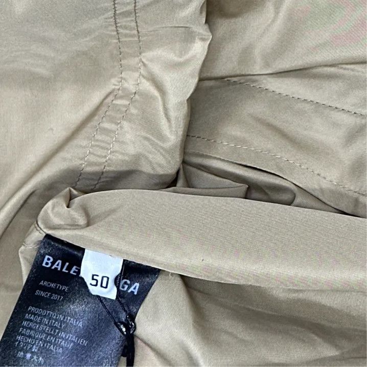 Balenciaga Balenciaga Khaki Logo-Back Jacket for Men Size US L / EU 52-54 / 3 - 3 Thumbnail