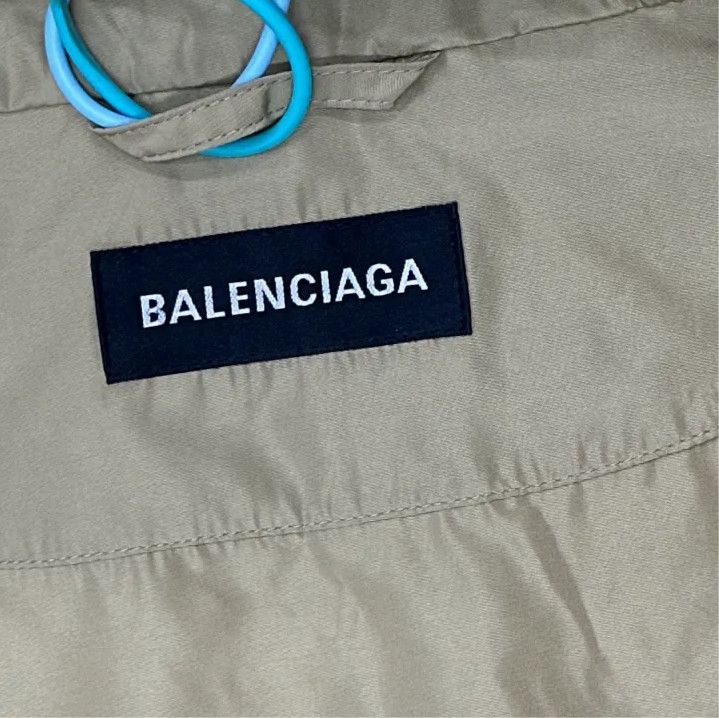 Balenciaga Balenciaga Khaki Logo-Back Jacket for Men Size US L / EU 52-54 / 3 - 5 Thumbnail