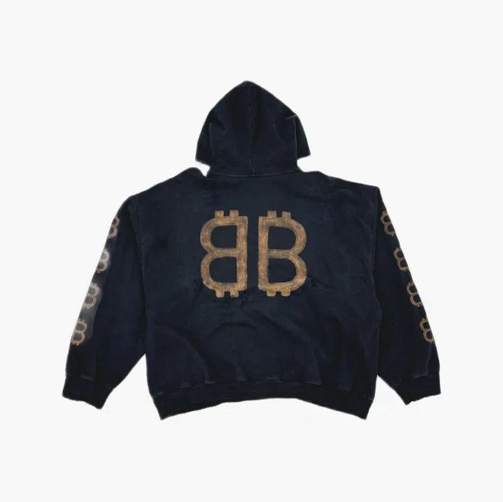 Balenciaga Balenciaga FW23 Letter Print Distressed Hoodie Size US M / EU 48-50 / 2 - 3 Thumbnail