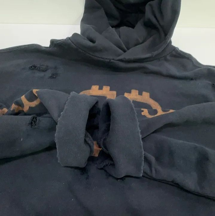 Balenciaga Balenciaga FW23 Letter Print Distressed Hoodie Size US M / EU 48-50 / 2 - 12 Thumbnail