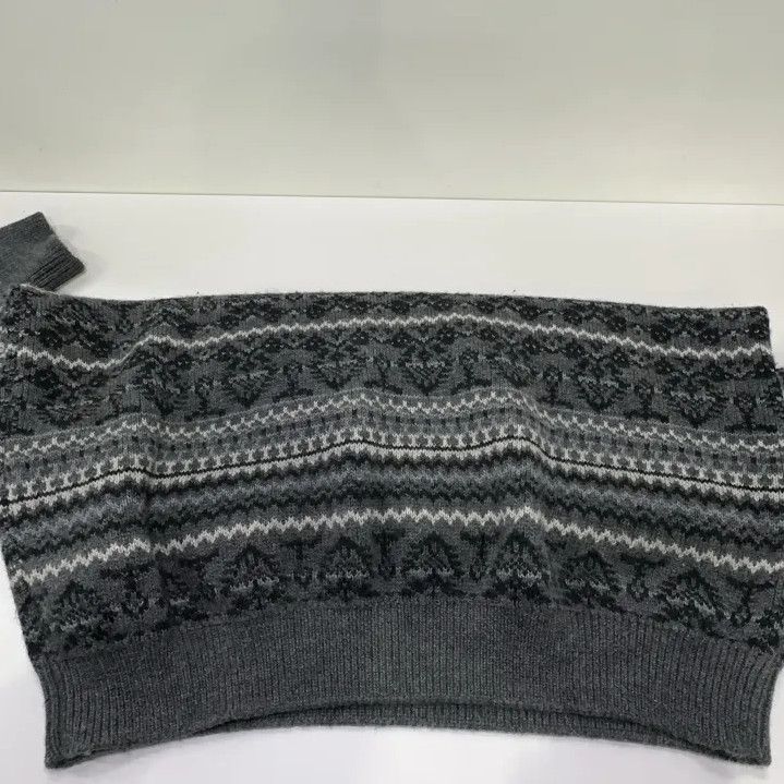 Balenciaga Balenciaga Men's Gray Sweater with Fair Isle Pattern Size US L / EU 52-54 / 3 - 9 Thumbnail