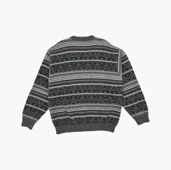 Balenciaga Balenciaga Men's Gray Sweater with Fair Isle Pattern Size US L / EU 52-54 / 3 - 3 Thumbnail