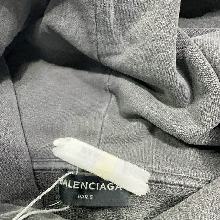 Balenciaga Balenciaga Men's Hooded Sweatshirt with Paris Print Size US M / EU 48-50 / 2 - 7 Thumbnail