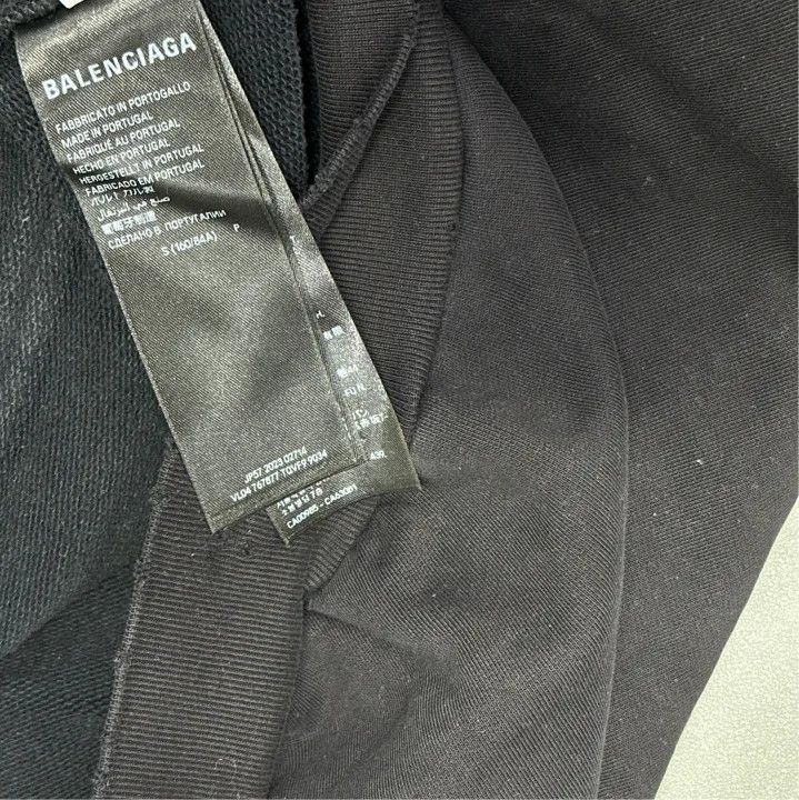 Balenciaga Balenciaga Black Logo Print Hoodie for Men and Women Size US S / EU 44-46 / 1 - 6 Thumbnail