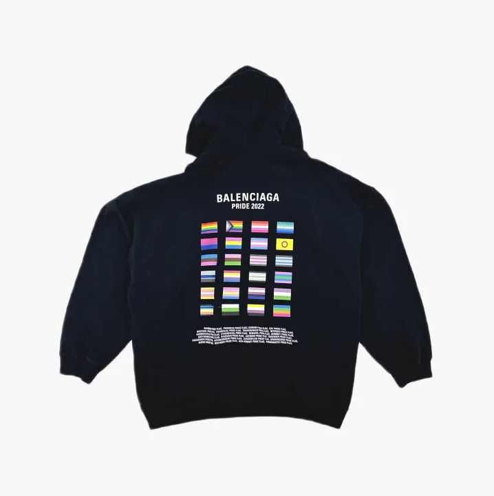 Balenciaga Balenciaga Pride 22 Black Hooded Sweatshirt Size US XS / EU 42 / 0 - 3 Thumbnail