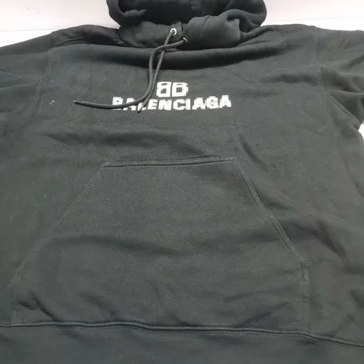 Balenciaga Balenciaga Logo Drawstring Sweatshirt for Men Size US XS / EU 42 / 0 - 11 Thumbnail
