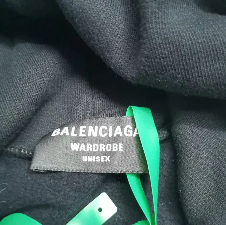 Balenciaga Balenciaga Logo Drawstring Sweatshirt for Men Size US XS / EU 42 / 0 - 4 Thumbnail