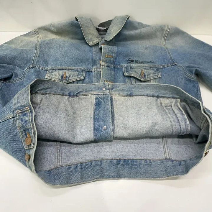 Balenciaga Balenciaga Classic Logo Embroidered Denim Jacket Size US S / EU 44-46 / 1 - 10 Thumbnail