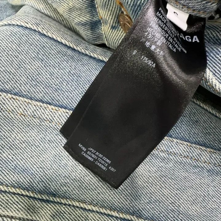 Balenciaga Balenciaga Classic Logo Embroidered Denim Jacket Size US S / EU 44-46 / 1 - 5 Thumbnail