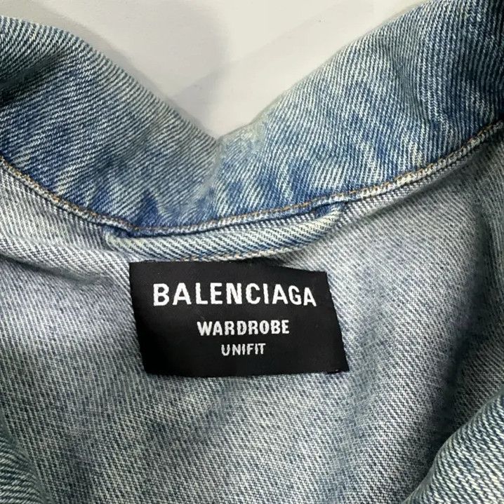 Balenciaga Balenciaga Classic Logo Embroidered Denim Jacket Size US S / EU 44-46 / 1 - 4 Thumbnail
