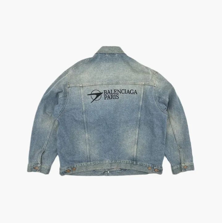 Balenciaga Balenciaga Classic Logo Embroidered Denim Jacket Size US S / EU 44-46 / 1 - 3 Thumbnail