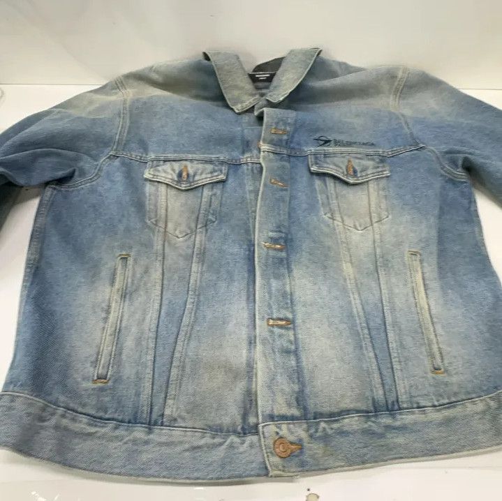 Balenciaga Balenciaga Classic Logo Embroidered Denim Jacket Size US S / EU 44-46 / 1 - 9 Thumbnail