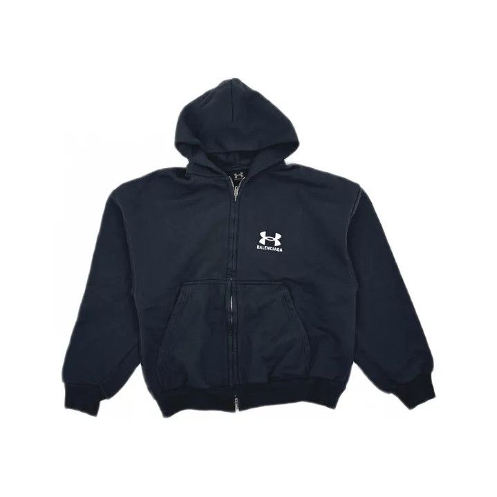 Balenciaga Balenciaga x Under Armour Black Zip-Up Hoodie Size US XXS / EU 40 - 2 Thumbnail