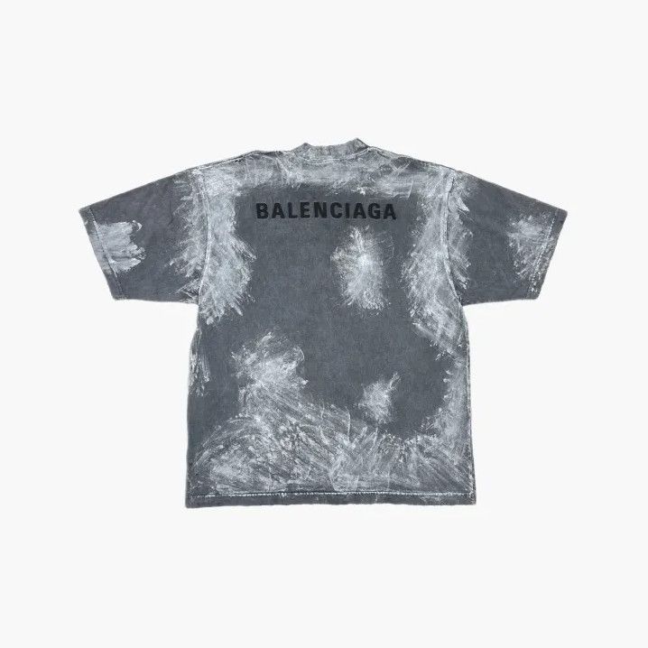 Balenciaga Balenciaga Gray Logo Embroidered Short Sleeve T-shirt Size US M / EU 48-50 / 2 - 3 Thumbnail