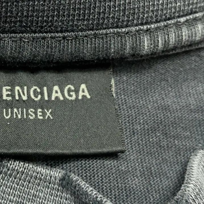 Balenciaga Balenciaga Gray Logo Embroidered Short Sleeve T-shirt Size US M / EU 48-50 / 2 - 12 Thumbnail