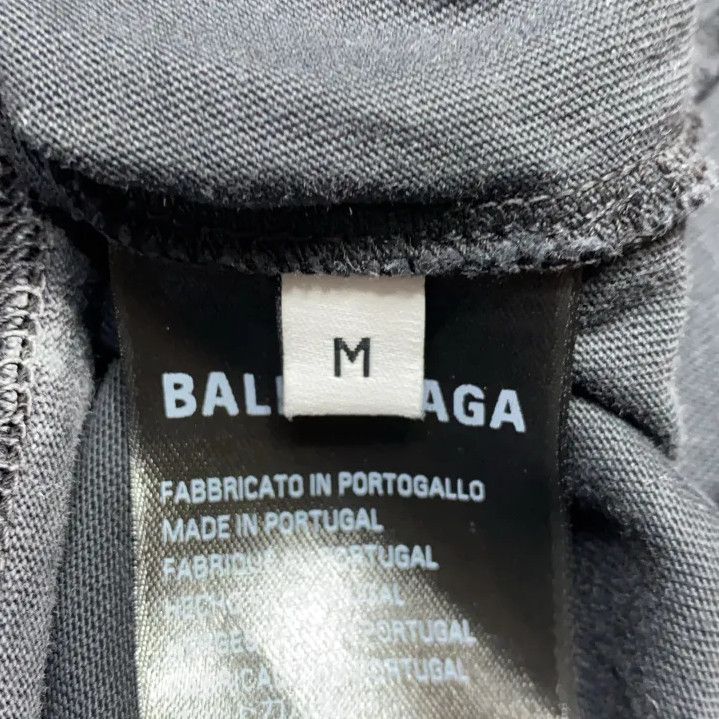 Balenciaga Balenciaga Gray Logo Embroidered Short Sleeve T-shirt Size US M / EU 48-50 / 2 - 7 Thumbnail