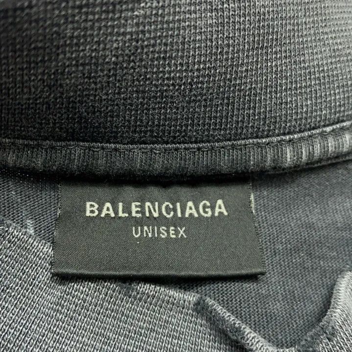 Balenciaga Balenciaga Gray Logo Embroidered Short Sleeve T-shirt Size US M / EU 48-50 / 2 - 9 Thumbnail