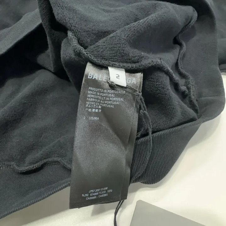 Balenciaga Balenciaga Black Logo Embroidered Hoodie Size US M / EU 48-50 / 2 - 5 Thumbnail