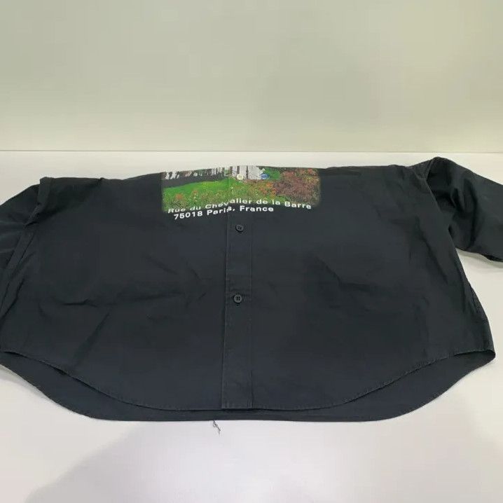 Balenciaga Balenciaga Black Graphic Long Sleeve Shirt Size US M / EU 48-50 / 2 - 11 Thumbnail