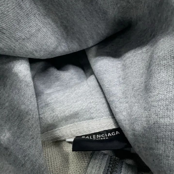 Balenciaga Balenciaga FW23 Gray Letter Print Hoodie Size US L / EU 52-54 / 3 - 7 Thumbnail
