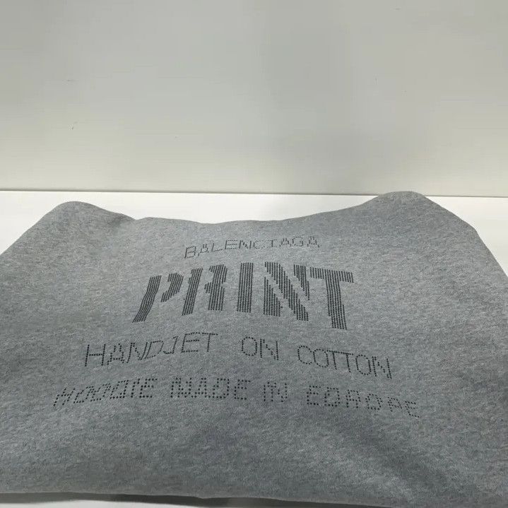 Balenciaga Balenciaga FW23 Gray Letter Print Hoodie Size US L / EU 52-54 / 3 - 15 Thumbnail