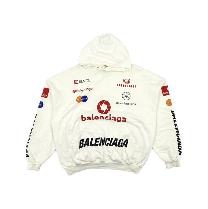 Balenciaga Balenciaga FW23 Logo Print Hoodie for All Size US M / EU 48-50 / 2 - 2 Thumbnail