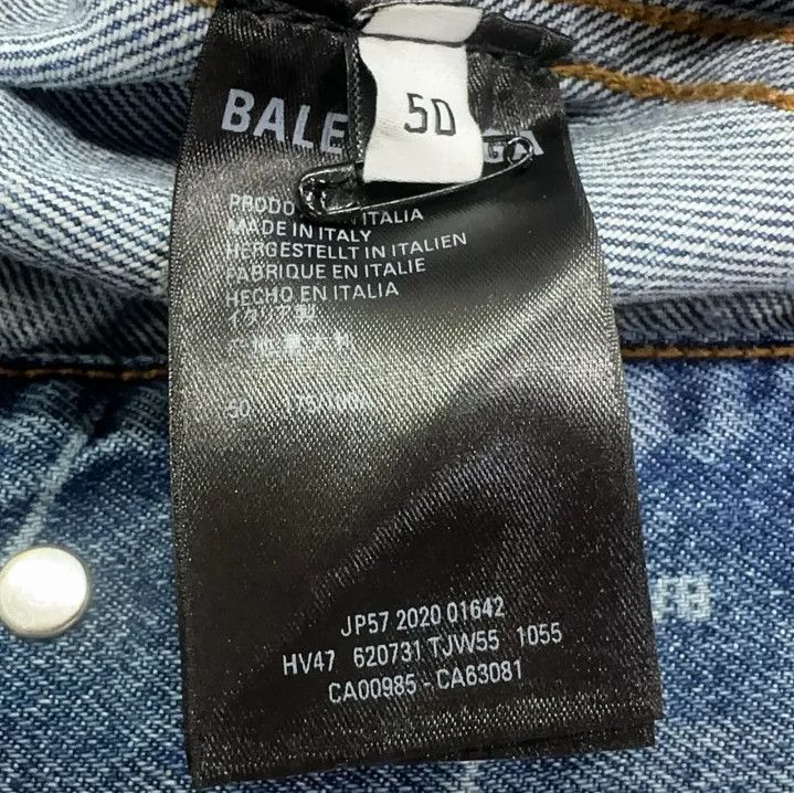 Balenciaga Balenciaga Pocket Denim Jacket for Men Size US L / EU 52-54 / 3 - 4 Thumbnail