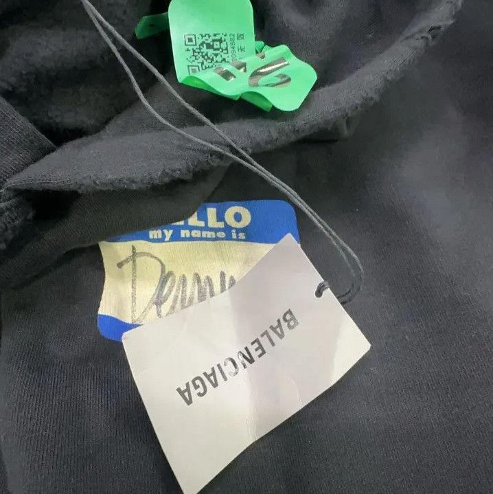 Balenciaga Balenciaga "My Name Is Demna" Vintage Black Hoodie Size US M / EU 48-50 / 2 - 6 Thumbnail